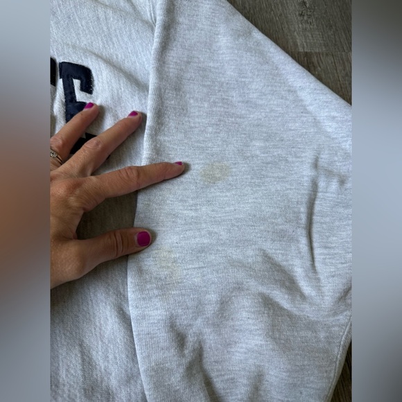 VTG Reverse Weave PENN STATE Sweatshirt Crewneck Embroidered Gray Blue Size S M - Picture 7 of 16